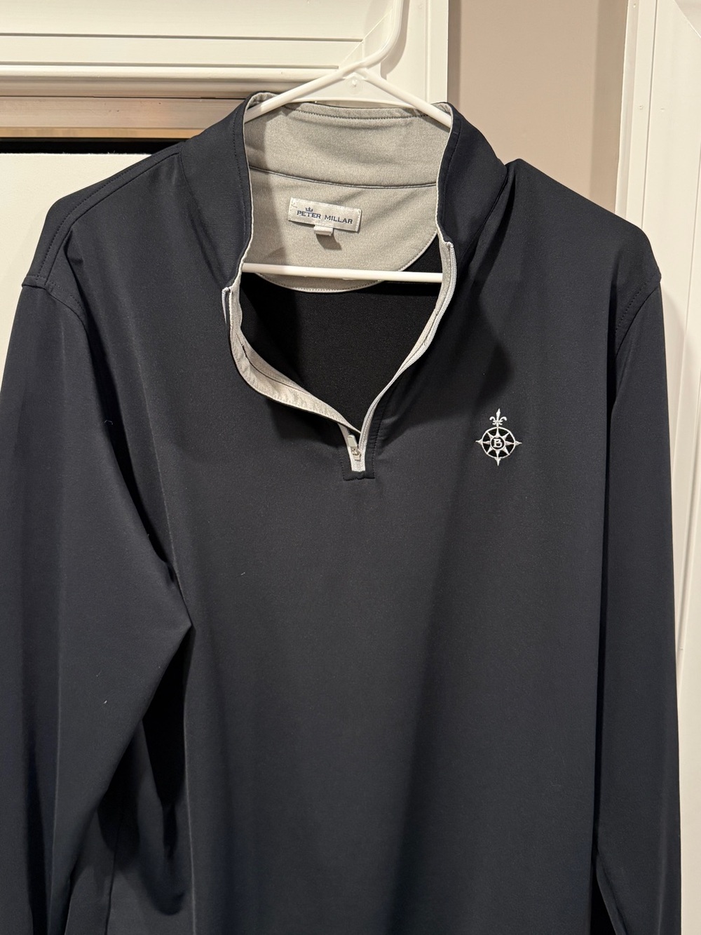 Peter Millar Men's Black Quarter-Zip Exclusive Bayonne Golf Club